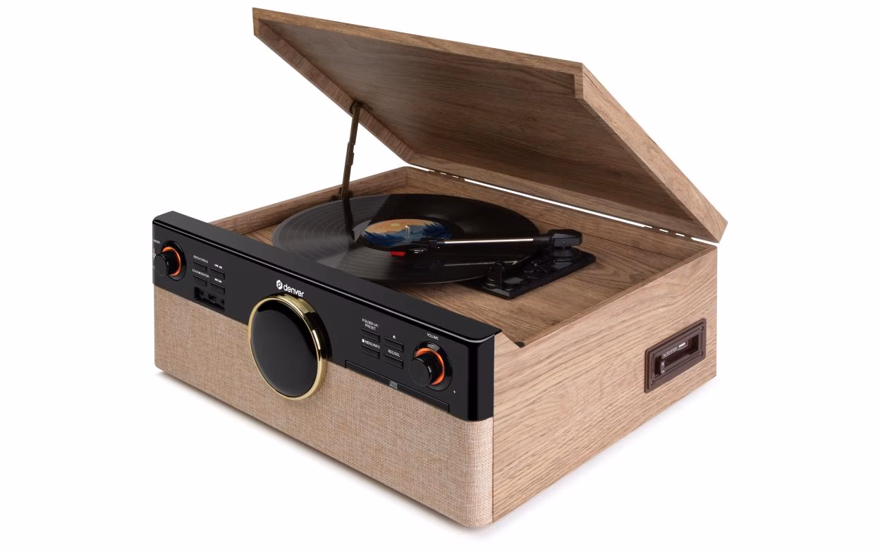 Denver MRD-180 Retro, DAB+, FM, Plattenspieler, CD, Kassette