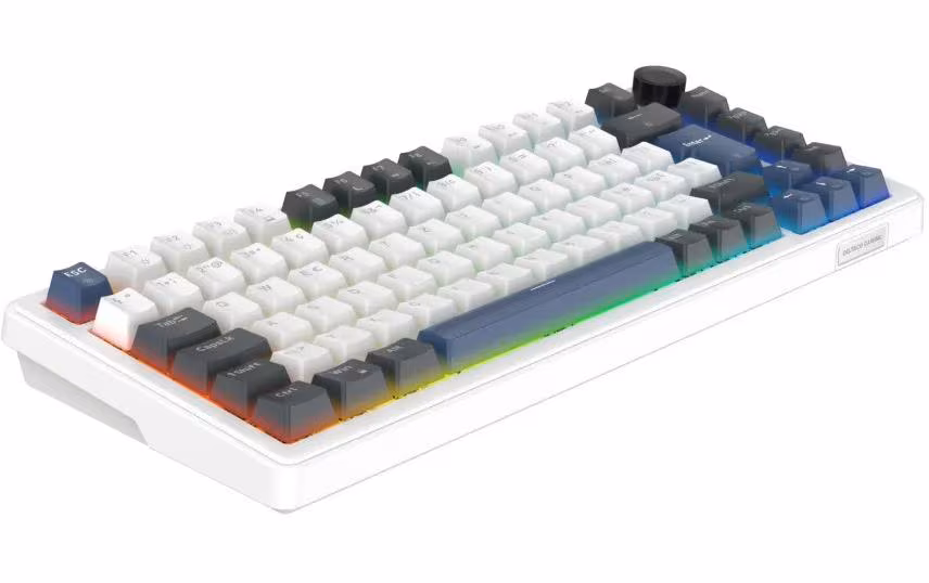 DELTACO Mech. Keyboard Gasket DK480 GAM-205-W-CH PBT keycaps