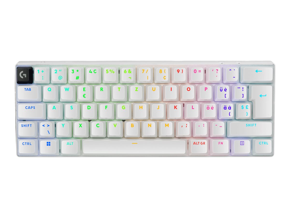 LOGITECH PRO X 60 LIGHTSPEED, Wireless, Gaming Keyboard, Tactile, WHITE (CH)